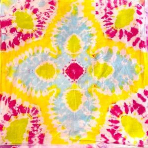 Hand made tie dye Mandala handkerchief